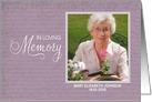 Sympathy Thanks - In Loving Memory Custom Photo card