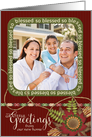 Grateful Greetings New Home Scrapbook effect Thanksgiving custom photo card