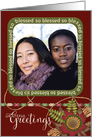 Thank You Hospitality Grateful Greetings Scrapbook effect custom photo card