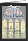 Deacon Ordination Invitation - custom name stain glass card