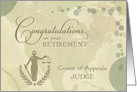 Court of Appeals Judge Retirement Congratulations Scales of Justice card