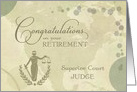 Superior Court Judge Retirement Congratulations Scales of Justice card