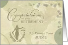 U.S. District Court Judge Retirement Congratulations Scales of Justice card