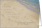 Remembering Grandfather on Birthday Personalized Footprints card