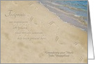 Remembering Uncle on Birthday Personalized Footprints card