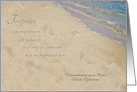 Remembering Mom on Anniversary of Death Personalized Footprints card