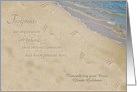 Remembering Niece on Anniversary of Death Personalized Footprints card
