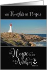 Hope Anchor Thoughts and Prayers Lighthouse card