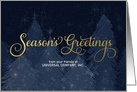 Season’s Greetings in Faux Gold Foil for Business card