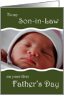 To Son-in-Law on 1st Father’s Day Custom Photo card