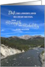 Father’s Day Quote Alaskan River and Mountain card