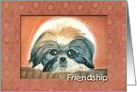 Friendship Dog Pastel Painting card