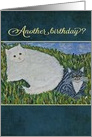Birthday Cats Folk Art Painting card