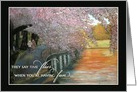 Spouse Anniversary Time Flies Couple on Cherry Blossom Pathway card