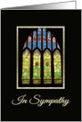 In Sympathy Stain Glass Church Window card