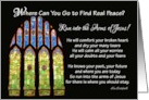 Encouragement Stain Glass Church Window Real Peace Poem card