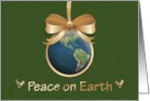 Peace on Earth Globe Christmas card