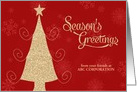 Season’s Greetings Personalized Glitter Christmas Tree card