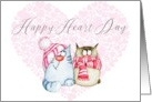 Happy Heart Day Kitties Valentine card
