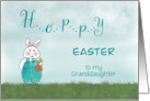 Hoppy Easter Bunny Rabbit - Granddaughter card