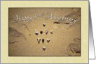 Love You - to Spouse on 8th anniversary sand & shells card