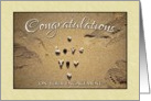 Engagement Congratulations - love you in sand card