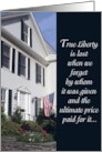 True Liberty Veterans Day Flag card