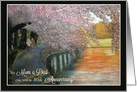 30th Anniversary for Mom and Dad - Cherry blossom pathway card