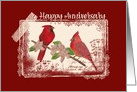 Redbirds - anniversary card