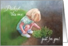 Sister’s Day - Little girl picking flowers card