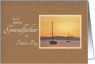 To Grandfather on Father’s Day - Sunset Sailboats card