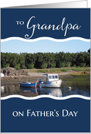 To Grandpa on Father’s Day - Fishing Boat card