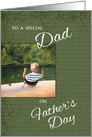 To a Special Dad on Father’s Day - Painting of Child on Swing card