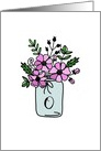 Monogrammed Modern Flower Pot Doodle - Initial O card