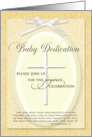 Baby Dedication Invitation - w/ Cross & ribbon card