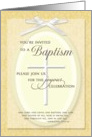 Baptism IInvitation - w/ Cross & ribbon card