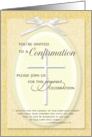 Confirmation Invitation - w/ Cross & ribbon card