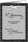50th anniversary invitation with couple’s names card