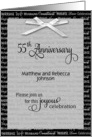 55th anniversary invitation with couple’s name card