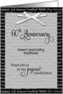 60th anniversary invitation with names card