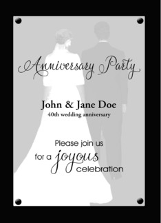 Personalized anniversary invitation-couple Greeting Card