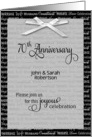 70th anniversary invitation with names card