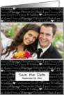 Save the Date Wedding Words Custom Photo / Date card