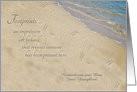 Remembering Mom on Birthday Personalized Footprints card