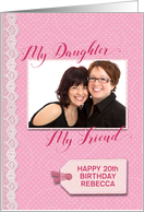 Daughter Birthday scrapbook style custom photo & age card