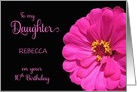 Daughter 10th Birthday custom name Pink Flower card