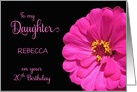 Daughter 20th Birthday custom name pink magnolia card
