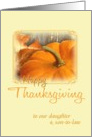 Our Daughter/SIL - Thanksgiving Pumpkin card