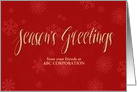 Personalized Season’s Greetings company name card