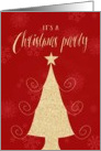It’s a Christmas Party sparkly Invitation card
